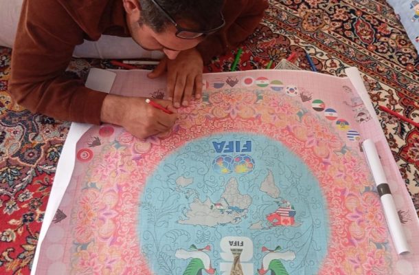 قالیباف دیزجدیزی، پیام‌آور صلح جهانی با تابلوفرش جام جهانی ۲۰۲۶